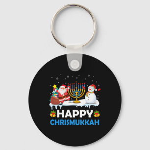 Happy Chrismukkah Hanukkah Fun Merry Christmas Jew Key Ring