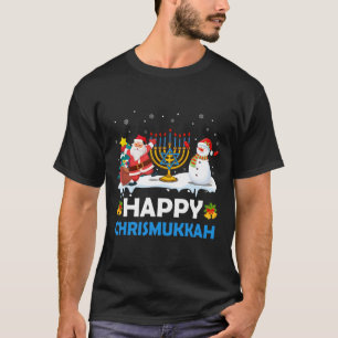 Happy Chrismukkah Hanukkah Fun Merry Christmas Jew T-Shirt