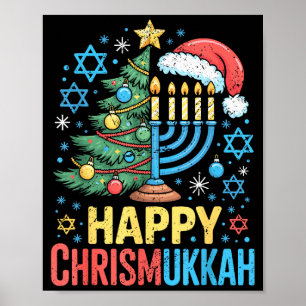 Happy Chrismukkah Holiday Christmas And Hanukkah S Poster
