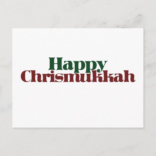 Happy Chrismukkah Holiday Postcard (Front)