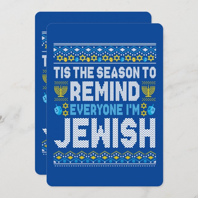 Happy Chrismukkah Jewish Christmas Hanukkah Holiday Card (Front/Back)