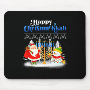 Happy Chrismukkah Jewish Christmas Hanukkah Mouse Pad
