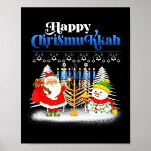 Happy Chrismukkah Jewish Christmas Hanukkah Poster
