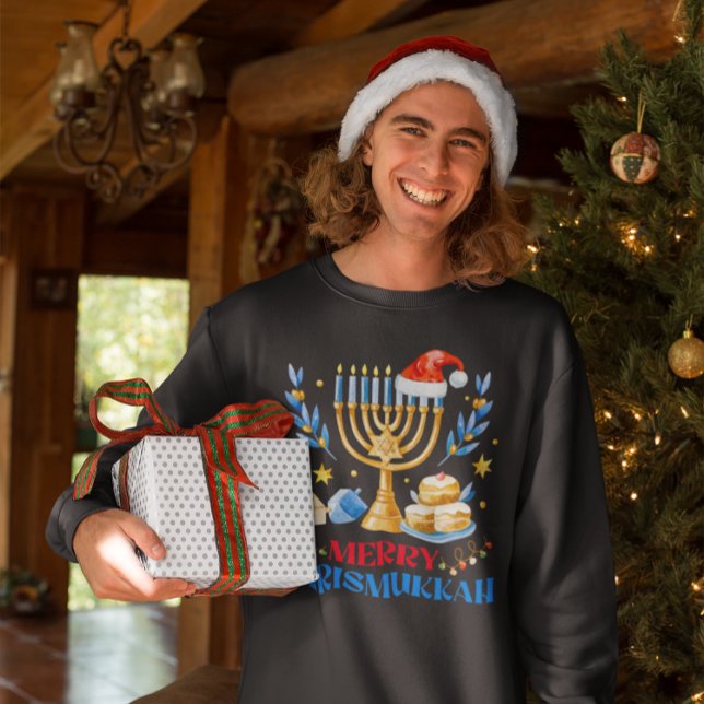Happy Chrismukkah Jewish Christmas Hanukkah Sweatshirt (Creator Uploaded)