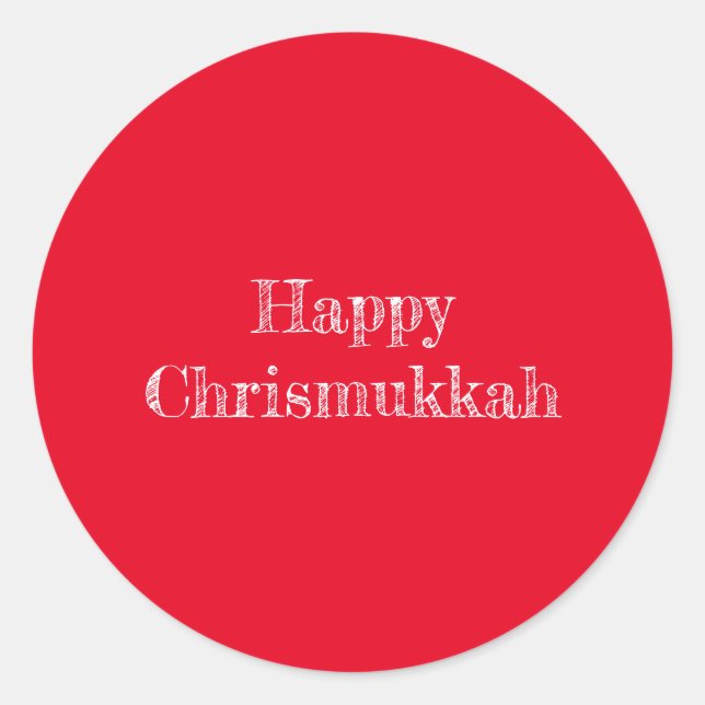 Happy Chrismukkah Sticker (Front)