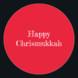 Happy Chrismukkah Sticker<br><div class="desc">Happy Chrismukkah sticker.</div>