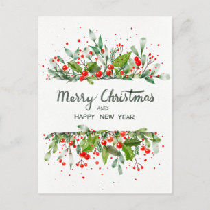 HAPPY CHRISTMAS AND GOOD YEAR POSTCARD