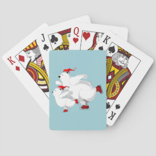 Happy Christmas Bear Family - Cute - Drawing Playing Cards