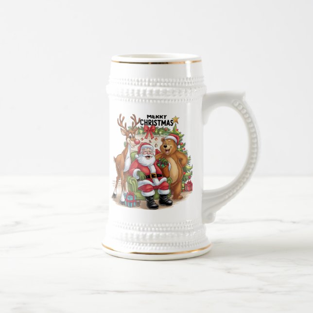 Happy Christmas Beer Stein (Right)