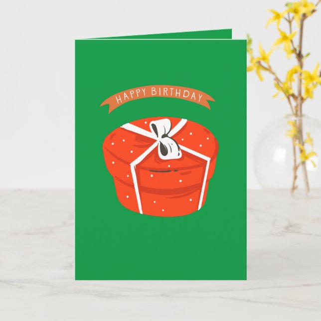 Happy Christmas Birthday Card (Yellow Flower)
