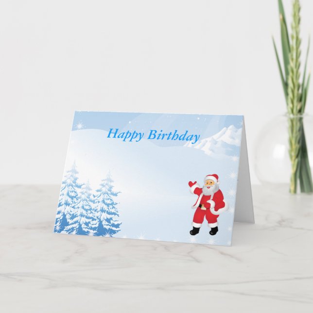 Happy Christmas Birthday Holiday Card (Front)