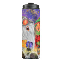 Happy Christmas Couple Gnomes Thermal Tumbler