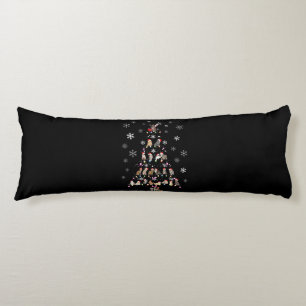 Happy Christmas   Cute Cat Christmas Tree Body Cushion