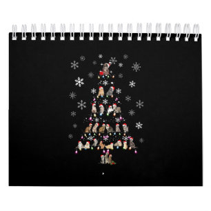 Happy Christmas Cute Cat Christmas Tree Calendar