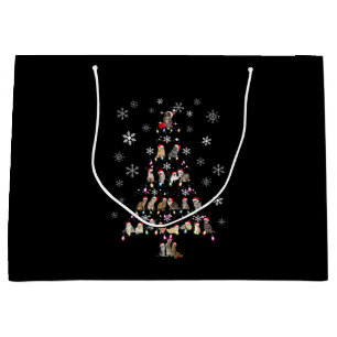 Happy Christmas   Cute Cat Christmas Tree Large Gift Bag