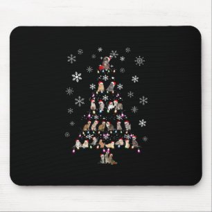 Happy Christmas Cute Cat Christmas Tree Mouse Pad