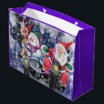 Happy Christmas Friends Funny Gift Bag<br><div class="desc">Happy Christmas Friends Funny Gift Bags - MIGNED Painting Design - Customisable</div>