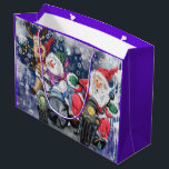 Happy Christmas Friends Funny Gift Bag<br><div class="desc">Happy Christmas Friends Funny Gift Bags - MIGNED Painting Design - Customisable</div>