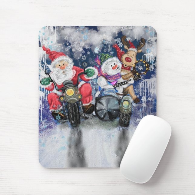 Happy Christmas Friends Mouse Pad (With Mouse)