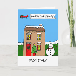 Happy Christmas From Italy Holiday Card