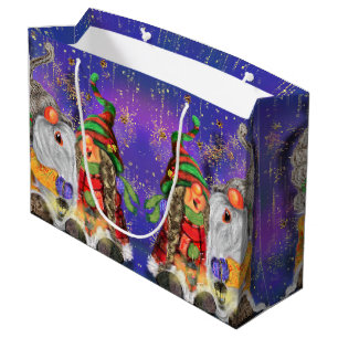 Happy Christmas Gnomes Gift Bag