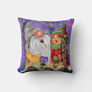 Happy Christmas Gnomes Throw Pillow