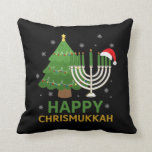 Happy Christmas Hanukkah Santa Tree Jewish Menorah Cushion<br><div class="desc">A funny gift idea for celebrating Christmas. The best Xmas Gift for Friends and Family Members. Celebrate the feast with your loved ones and make them all laugh. Happy Christmas Hanukkah Santa Tree Jewish Menorah</div>