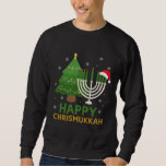 Happy Christmas Hanukkah Santa Tree Jewish Menorah Sweatshirt<br><div class="desc">A funny gift idea for celebrating Christmas. The best Xmas Gift for Friends and Family Members. Celebrate the feast with your loved ones and make them all laugh. Happy Christmas Hanukkah Santa Tree Jewish Menorah</div>