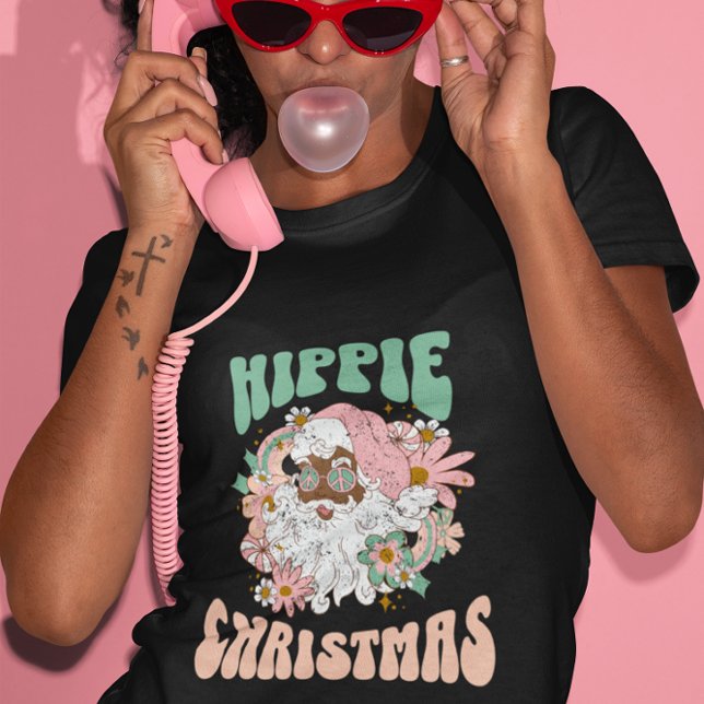Happy Christmas Hippie Christmas T-Shirt (Creator Uploaded)