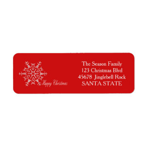 Happy Christmas Holiday Address Label