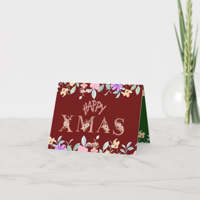 Happy Christmas Holiday  Card (Back)