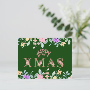 Happy Christmas Holiday Postcard