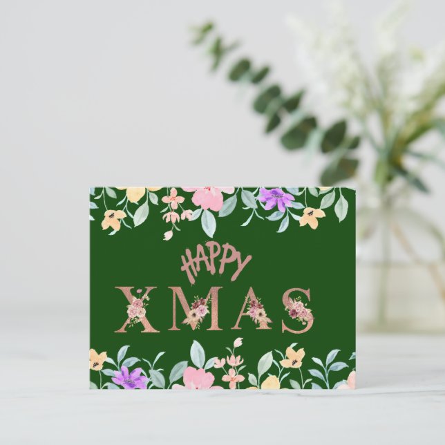 Happy Christmas Holiday  Postcard (Standing Front)