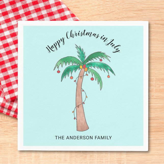 Happy Christmas In July Custom Napkin (Creator Uploaded)