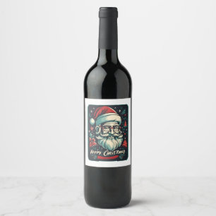 Happy Christmas is my blessing Wine Label