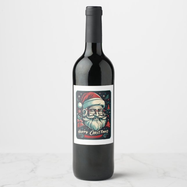 Happy Christmas is my blessing Wine Label (Front)