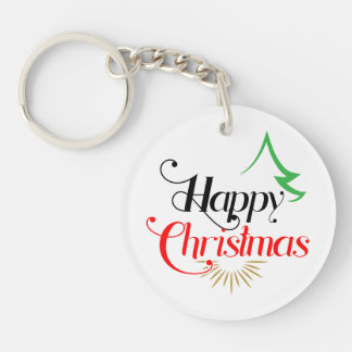 happy christmas keychain