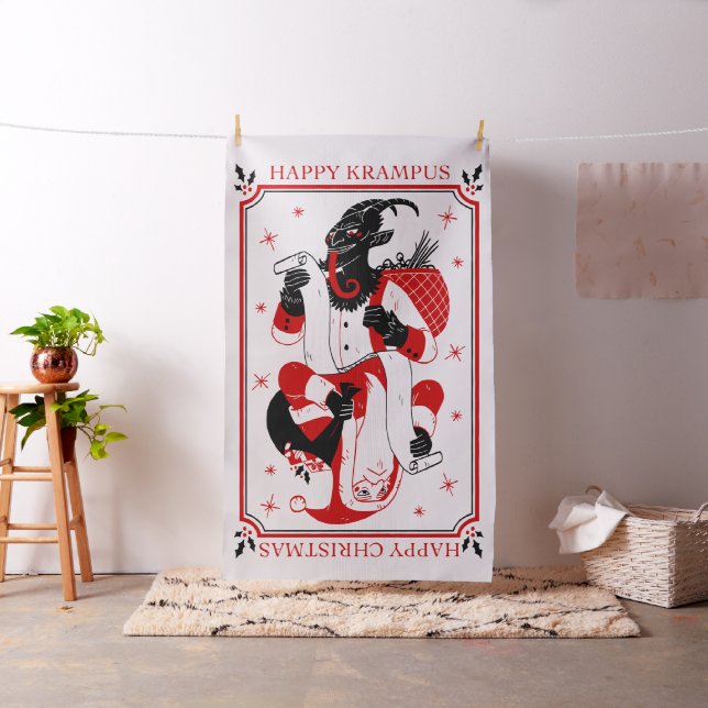 happy christmas krampus fabric (In Situ)