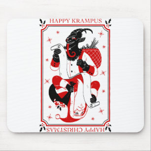 happy christmas krampus mouse pad