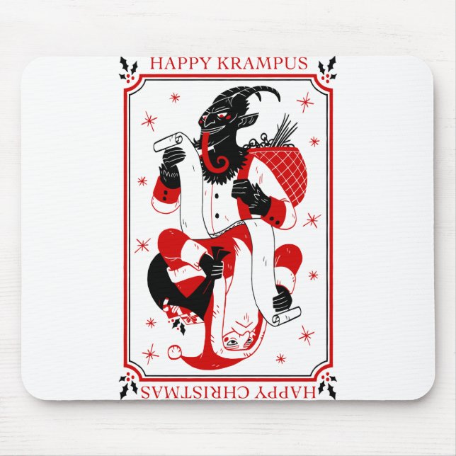 happy christmas krampus mouse pad (Front)