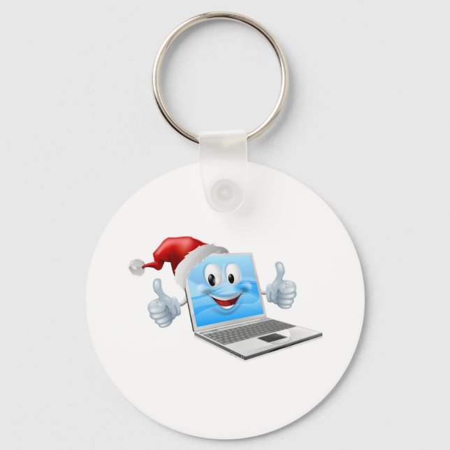 Happy Christmas laptop Key Ring (Front)