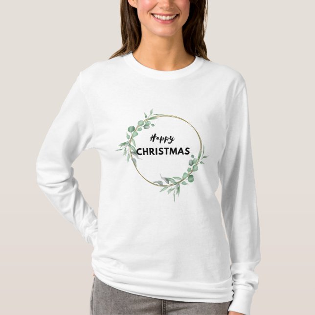Happy Christmas long sleeved T-shirt (Front)