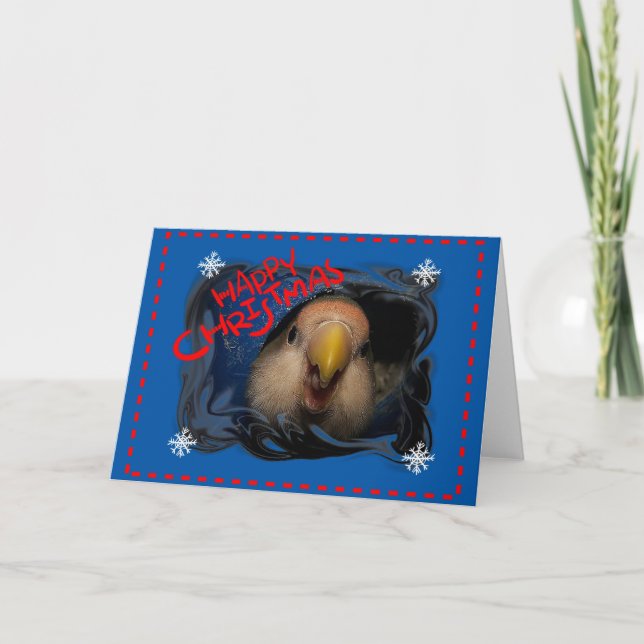 Happy Christmas Love Bird Card (Front)