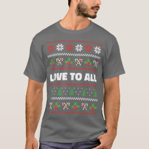 Happy Christmas, love to all people, saying, Xmas, T-Shirt