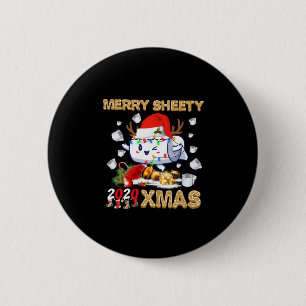 Happy Christmas Merry Sheety 2020 Xmas 6 Cm Round Badge
