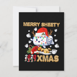 Happy Christmas Merry Sheety 2020 Xmas Thank You Card