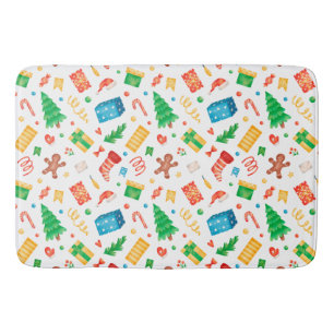 Happy Christmas Merry Xmas Sweater Festive Holiday Bath Mat