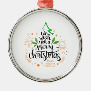 happy christmas metal tree decoration