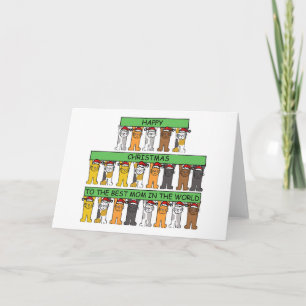 Happy Christmas Mum Cartoon Cats Cartoon Card