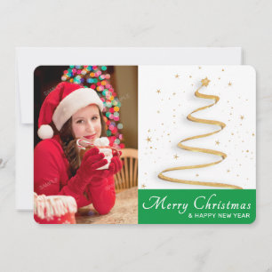 Happy Christmas & New Year Greetings Photo Card